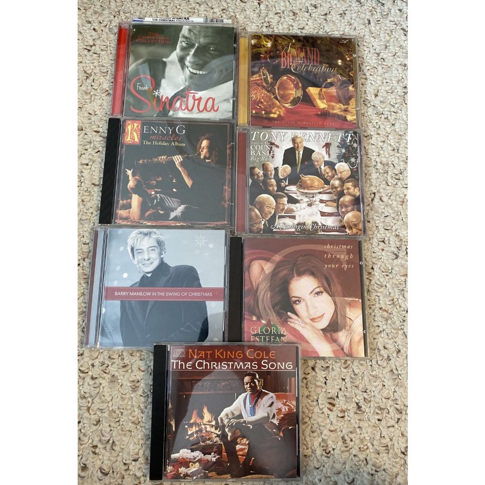 7 CD's Christmas Music Sinatra Bennett Manilow Estefan KennyG Nat King Cole